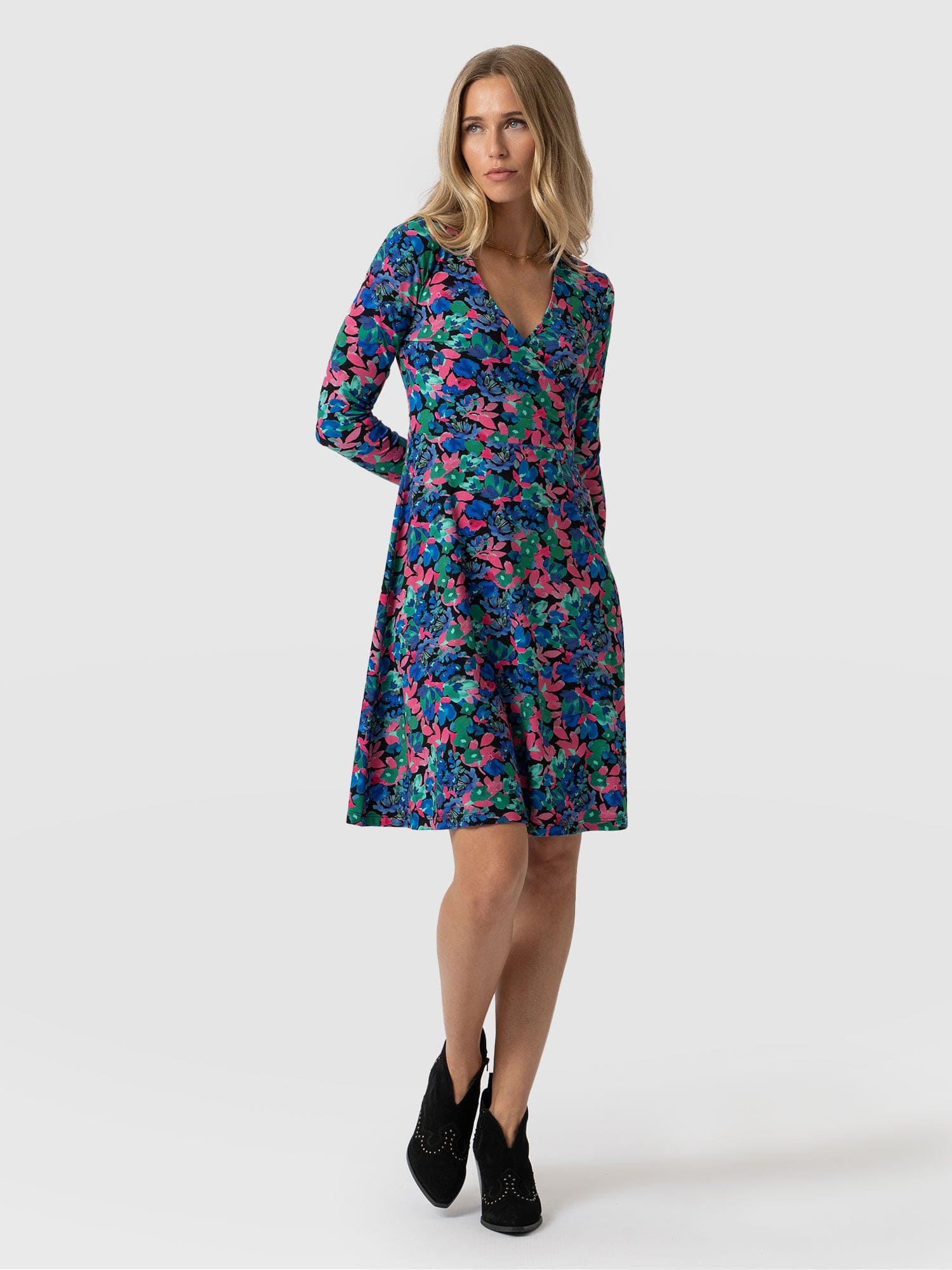 Maggie Wrap Dress Neptune Garden - Women's Dresses | Saint + Sofia® EU